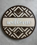 Geometric Welcome Sign