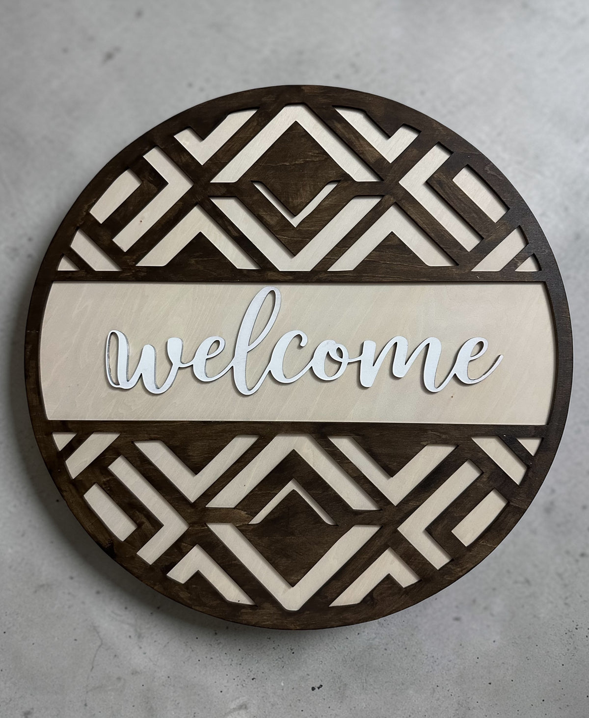 Geometric Welcome Sign