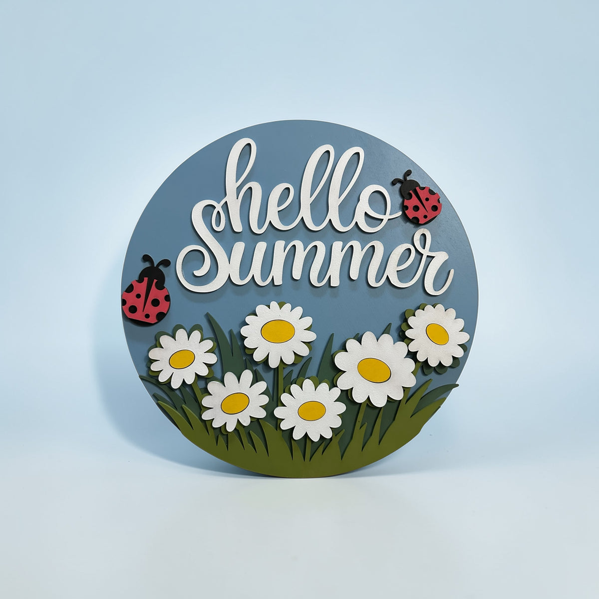 Hello Summer Daisy & Ladybug Sign