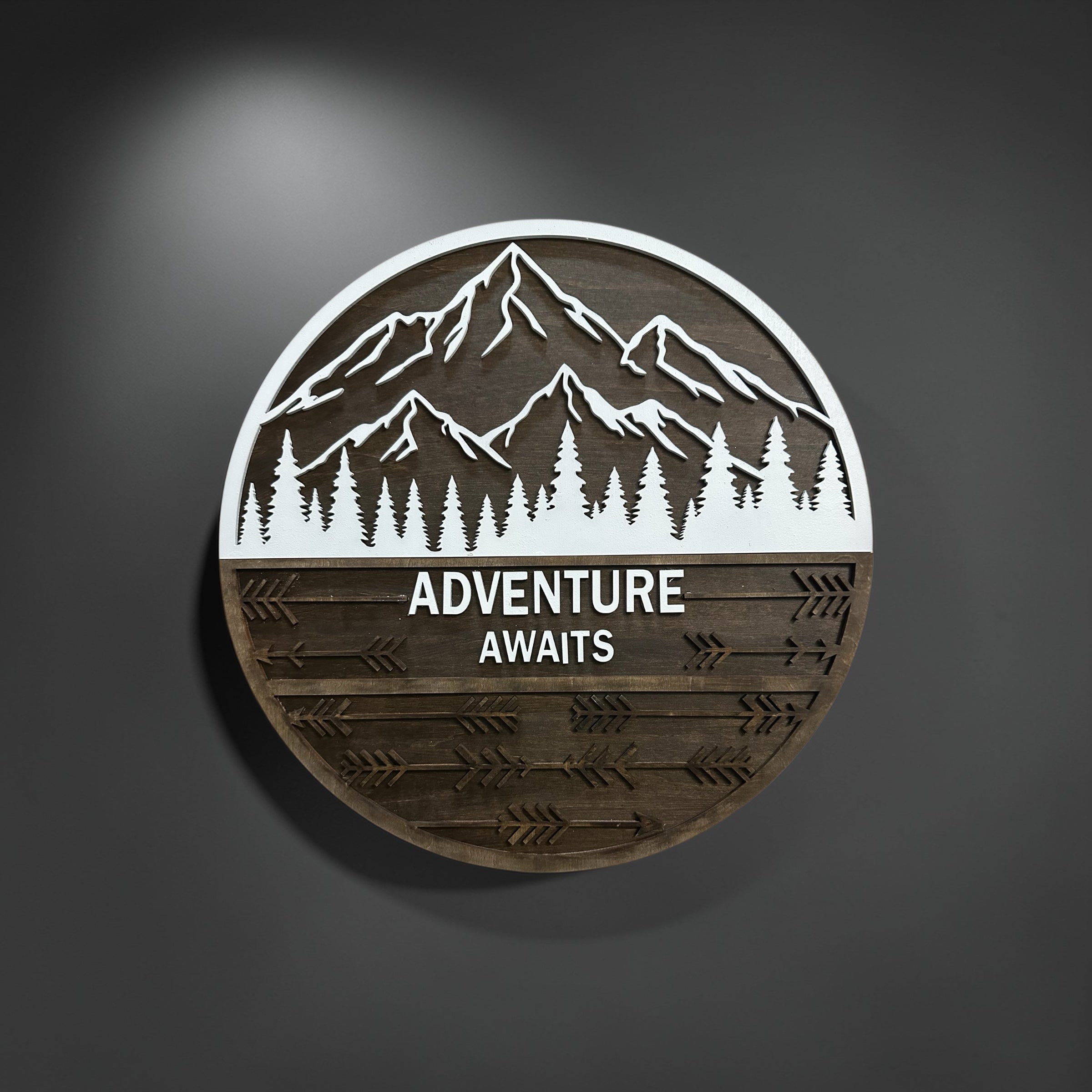 Adventure Awaits Mountain Sign