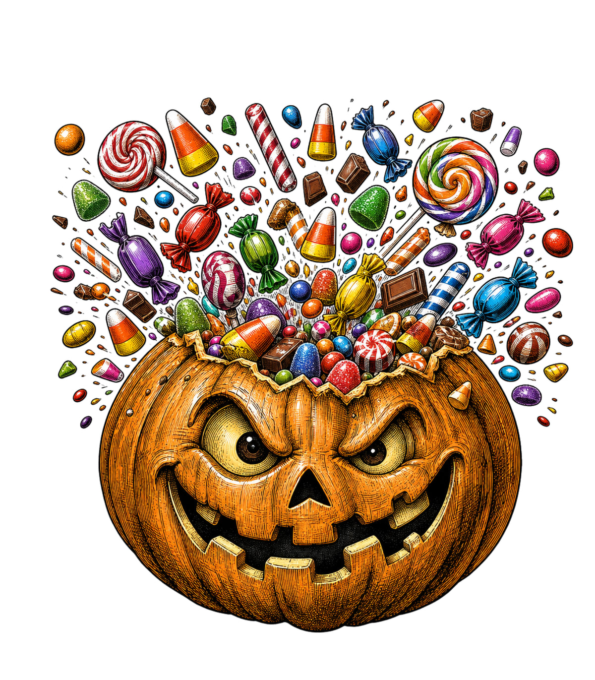 Exploding Jack-o’-Lantern Tote Bag