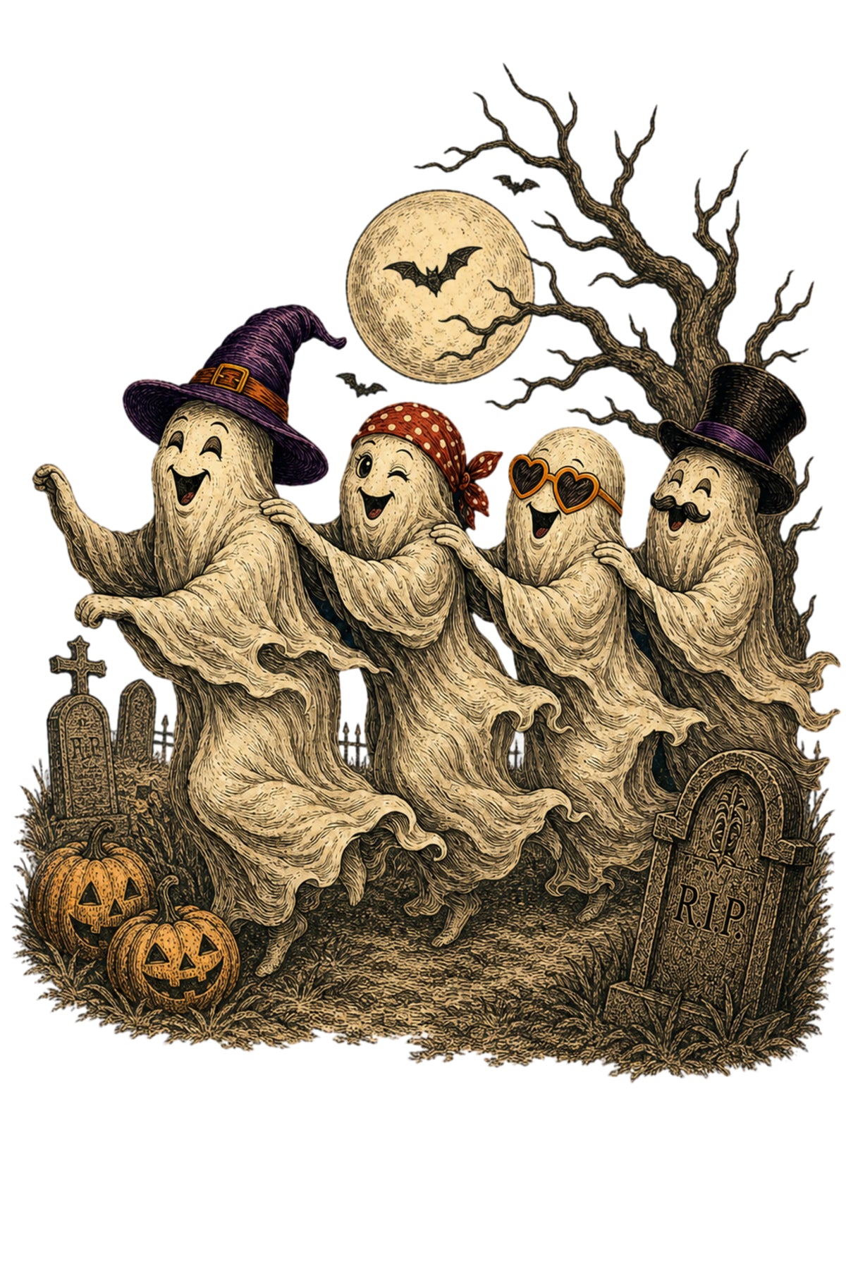 Ghosts Conga Line Tote Bag