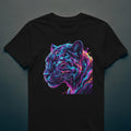 Neon Psychedelic Jaguar Glow T-Shirt | Vibrant Animal Graphic Tee