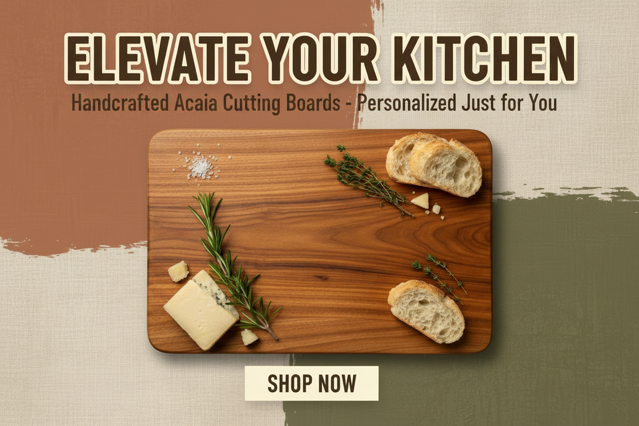 Acacia Cutting Board Promotional Banner